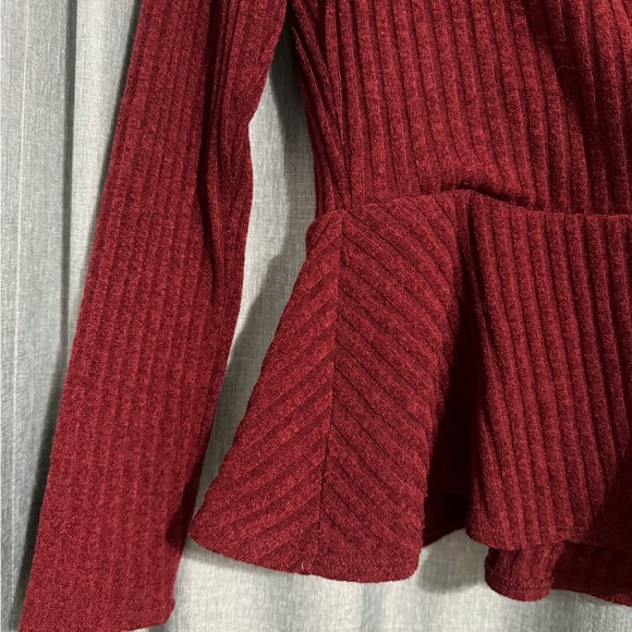 Peplum Long Sleeve Blouse - Picture 3 of 4